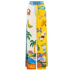 Alemais Multicolor Graphic Wide Leg Pants